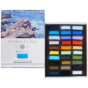 sennelier half stick pastel seaside set of 30 ideal for capturing seaside scenes and marine landscapes with vibrant soft pastel sticks perfect for blending and shading
