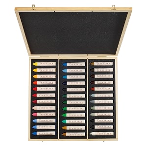 sennelier blue oil pastel set of 36 - large