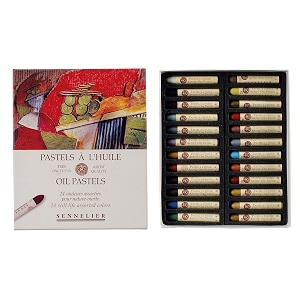 sennelier blue oil pastel set of 36 - large