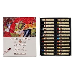 sennelier oil pastel set of 24-still lifeblue