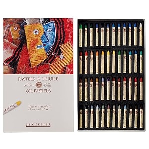 sennelier blue oil pastel set of 36 - large