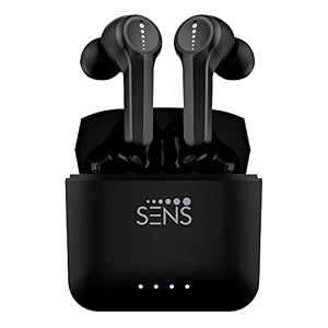 sens cnatra 1 bluetooth headset with intelligent insta connect iic enc voice assistant and up to 22hrs playback frost black true wireless