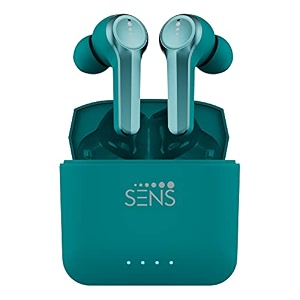 sens cnatra 1 bluetooth headset with intelligent insta connect iic enc voice assistant and up to 22hrs playback midnight green true wireless