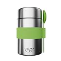 SENS JarJoy Food Jar 480ml for Kids, Additional Spoon, 304 Stainless Steel, hot or Cold up to 6 hrs, School, Picnic, Kids - Mint