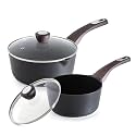 SENSARTE 2.0 & 3.0 Quart Sauce Pan Sets with Lid, Cooking Pots Set, Nonstick Saucepan Set with Pour Spout, Small Pot, Non toxic Saucepot, Induction Comptable, Sauciers, Easy to Clean, PFOA Free