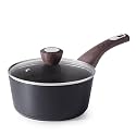 SENSARTE Nonstick Sauce Pan with Lid, 1.5 Quart Small Saucepan, Multipurpose Cooking Pot with Stay Cool Handle, Non toxic Kitchen Sauce Pot, Non stick Sauciers, Induction Comptable, PFOA Free