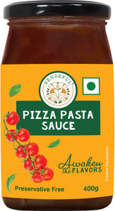 senseful pizza pasta sauce - awaken the flavors of fresh tomatoes  basil - trans-fat free preservative free  chemical free sauce 400 g