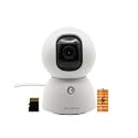 SensForge 2.5K Rechargeable Pan-Tilt Security Camera, 360° Dual-Band WiFi Home Camera, Smart AI Human &amp; Pet Detection, 64GB microSD Card Included, Two-Way Talk, Optional AI + Storage Upgrade