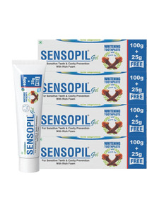 sensopil gel whitening toothpaste dual action formula for deep repair of sensitive teeth toothpaste 500 g pack of 4