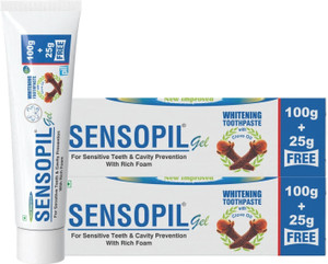 sensopil gel whitening toothpaste dual action formula for deep repair of sensitive teeth toothpaste 250 g pack of 2