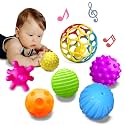 Sensory Balls for Toddlers 1-3, Baby Rattle Ball Toy Set