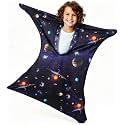 Sensory Body Sock for Kids, Galaxy Space Full Body Sock Wrap for Autistic Children to Relieve Stress, Star Planet and Solar System Decor Relaxing Sensory Compression Body Sack for Kids