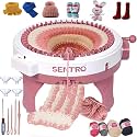 PKHOUHYI Sentro Knitting Machine,Sentro 48 Needles Knitting Machine with Row Counter Automatic Circular Weaving Spinning Knitting Loom Machine Kit for Adults and Beginners (Sentro 48AAA)