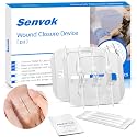 Senvok Butterfly Bandaids with Zip Stitch – 2 Pcs Large Wound Closure Strips for Big Wound Care, Quick Clot Emergency Repair, Hospital-Grade Skin Closure for Home & Outdoor Use