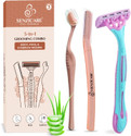 Senzicare Razors Combo (Face Razor + Eyebrow Razor + Body Razor), Women (Pack of 3)