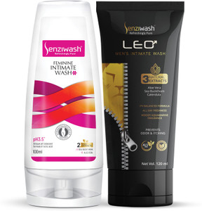 senziwash intimate wash for men and women combo  gentle purely scientific  ph balanced  the intimate hygiene expert intimate wash 220 ml