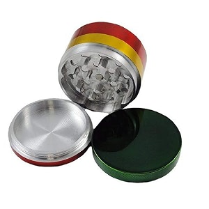 separate way classic metallic herb crusher grinder medium with honey dust filter with 4 part raasta 52mm