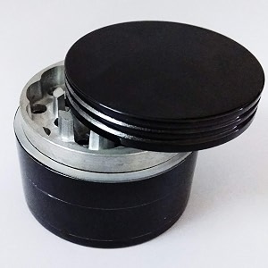 separate way classic metallic herb crusher grinder medium with honey dust filter with 4 part red 52mm