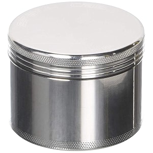 separate way classic metallic herb crusher grinder medium with honey dust filter with 4 part silver 52mm
