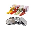 SEPARATE WAY Classic Metallic Herb Crusher, Grinder Medium with Honey Dust Filter with 4 Part (Silver, 63MM)