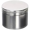 SEPARATE WAY Classic Metallic Herb Crusher, Grinder Medium with Honey Dust Filter with 4 Part (Silver, 52MM)