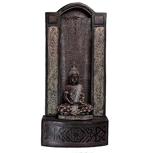 sepborn water fountain outdoor big size garden jharna buddha water fountain decorative tabletop statue resin fiberglass for home office dcor brown