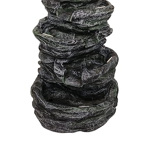 sepborn water fountain outdoor big size garden 3 step ganesha water fountain resin decoration gifting item with led lights water pump