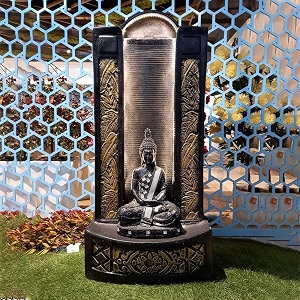 sepborn water fountain outdoor big size garden jharna buddha water fountain decorative tabletop statue resin fiberglass for home office dcor black