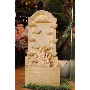 sepborn water fountain outdoor big size garden floor-standing ganesh fountain with arched design 91 cm for home dcor resin fiberglass