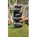 Sepborn Water Fountain Outdoor Big Size Garden Stone Outdoor Water Fountain, 101cm Tall, Stacked Rock Design for Home and Office Décor