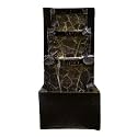 Sepborn Water Fountain Outdoor Big Size Garden Resin Waterfall Fountain, Black, 102 cm Height with LED Lights Water Pump for Home Decoration