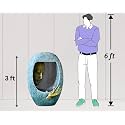 Sepborn Water Fountain Outdoor Big Size Garden Oval Face Shower Buddha Water Fountain with LED Lights, Water Pump, 90 cm for Home Décor, Resin Fiberglass