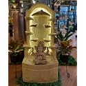 Sepborn Water Fountain Outdoor Big Size Garden Floor-Standing Ganesh Fountain with Arched Design, 91 cm for Home Décor, Resin Fiberglass