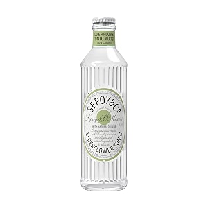 sepoy amp co elderflower tonic water premium gampt cocktail mixer flavoured tonic water low cal less sugar sparkling pack of 6 x 200ml