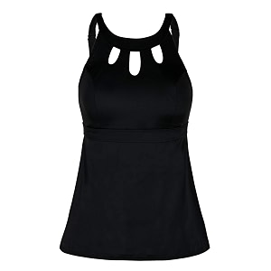 septangle women39s halter high neck tankini top key hole bathing suit