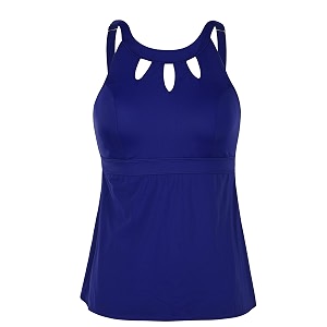 septangle women39s halter high neck tankini top key hole bathing suit