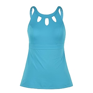 septangle women39s halter high neck tankini top key hole bathing suit