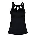 Septangle Women's Halter High Neck Tankini Top Key Hole Bathing Suit