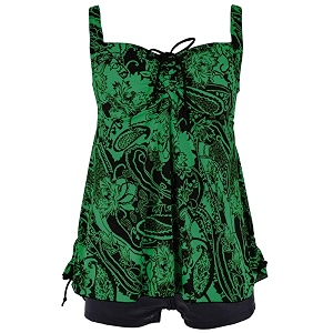 septangle women39s tankini swimsuit two pieces set ruffle swimwear bathingsuit with boyshort