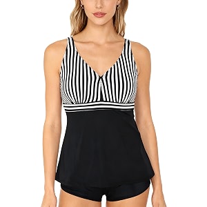 septangle women39s tankini swimsuit two pieces set ruffle swimwear bathingsuit with boyshort