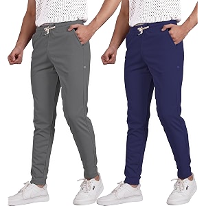 Septem Mens Cotton Blend Track Pants for