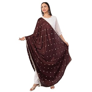 multicolor chinnon sequins butti dupatta for women
