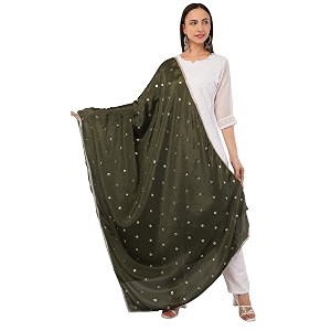 multicolor chinnon sequins butti dupatta for women