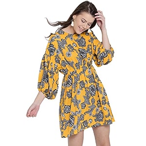 Sera Baloon Sleeve fit Flare Dress