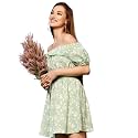 SERA CLASSICS Women Green amp White Floral