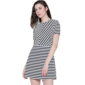 Sera Navy Striper Dress