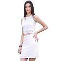Sera Self Design Shoulder Straps Sleeveless Top