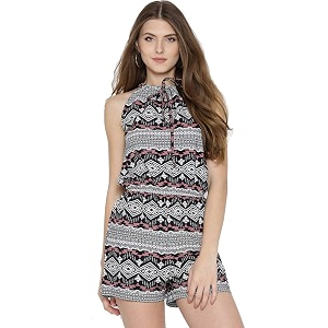 sera premium viscose printed playsuit