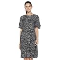 Sera Women39s Blue Fleared Sleeves A-line Dress