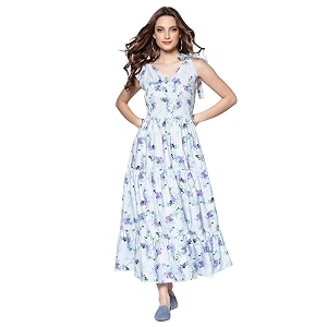 Sera Womens Polyester Fit and Flare Maxi